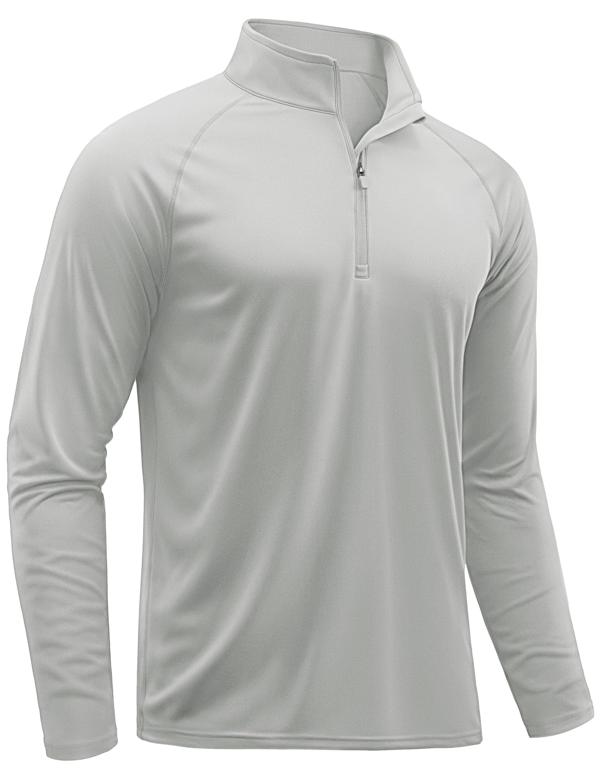 TACVASEN Men's Long Sleeve Athletic Shirts 1/4 Pullover Zip Sun Protection Rash Guard UPF 50+ Outdoor Running T-Shirts