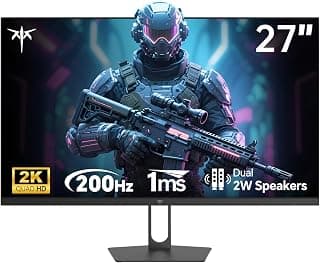 KTC Moniteur de jeu de 27 pouces - Moniteur 2K QHD 2560 x 1440, jusqu'à 210Hz & 1ms, Haut-parleurs intégrés, Synchronisation... chez Amazon Canada