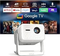 【Google TV & High Brightness】4K Outdoor Projector with WiFi and Bluetooth