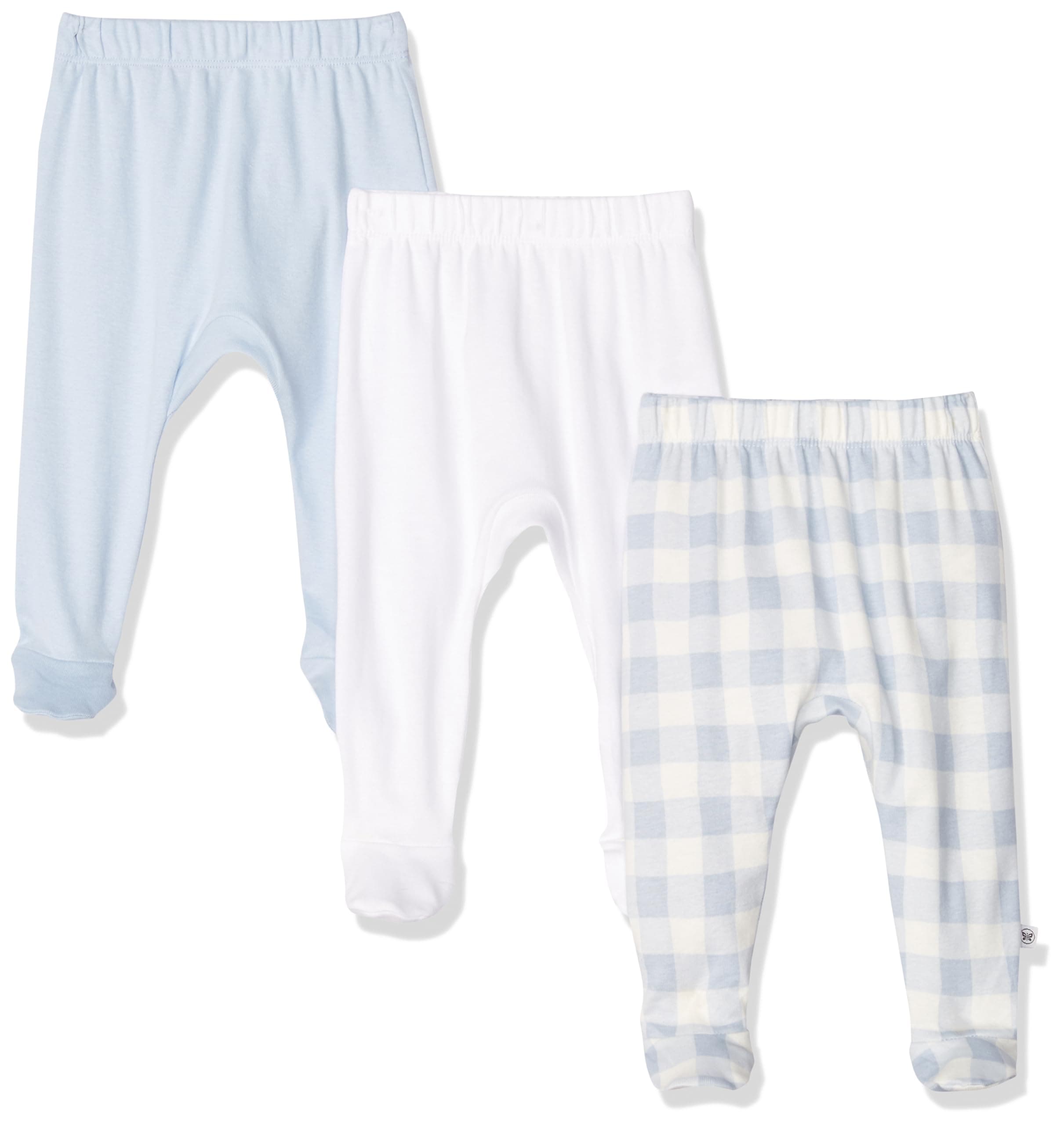 HonestBaby Baby 3-Pack Footed Pants Roomy Fit Pull on Bottoms 100% Organic Cotton for Infant Baby Boys, Girls, Unisex chez Amazon US