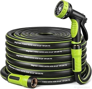 Tuyau d'arrosage extensible 25ft, Non-Expandable Heavy Duty Water Hose with 10 Function Sprayer, Flexible, Leakproof,... chez Amazon Canada