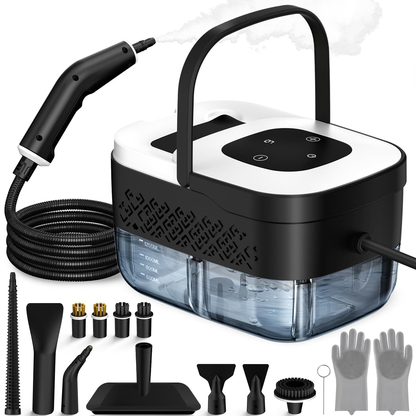 Steam Cleaner, Portable Steamer for Cleaning with 16pcs Accessories, 6-Level Adjustable and 15s Heat-Up, Handheld chez Amazon US