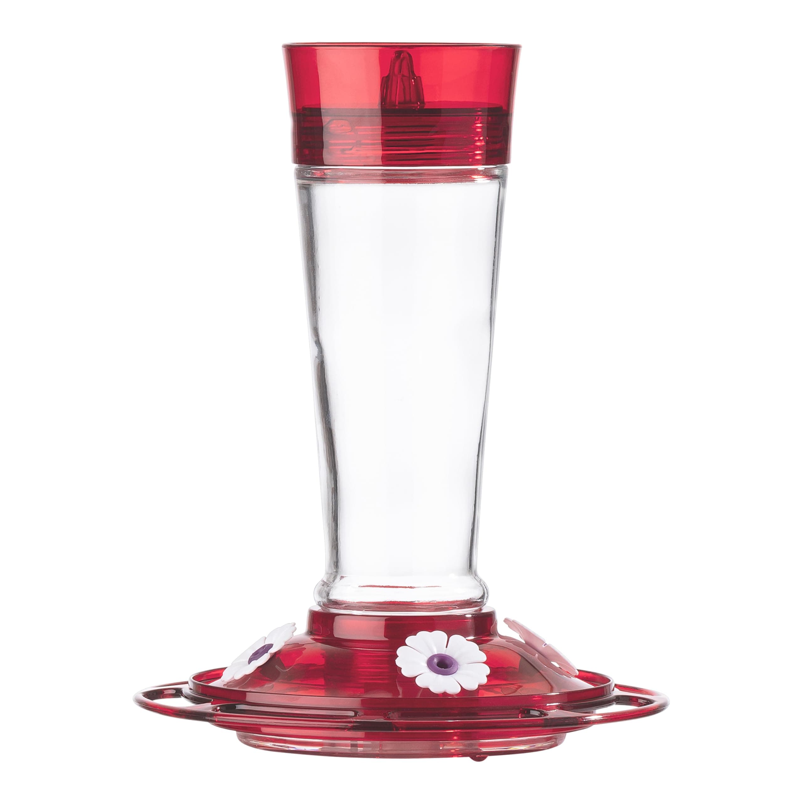 More Birds Bird Health+ Ruby Hummingbird Feeder, Glass Hummingbird Feeders for Outdoors, 4 Feeding Stations, 10 Ounces, Ruby Red chez Amazon US
