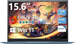 Logiciel IA pour ordinateur portable 15,6", ordinateurs portables Win 11 avec 12 Go de RAM 256 Go SSD, Office 365, processeur Celeron... chez Amazon Canada