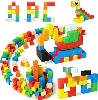 Magnetic Cubes 56PCS - Magnetic Jeu de blocs de construction for 3 4 5 6 7 8 Year Old Boys Girls, Magnet Blocks... chez Amazon Canada