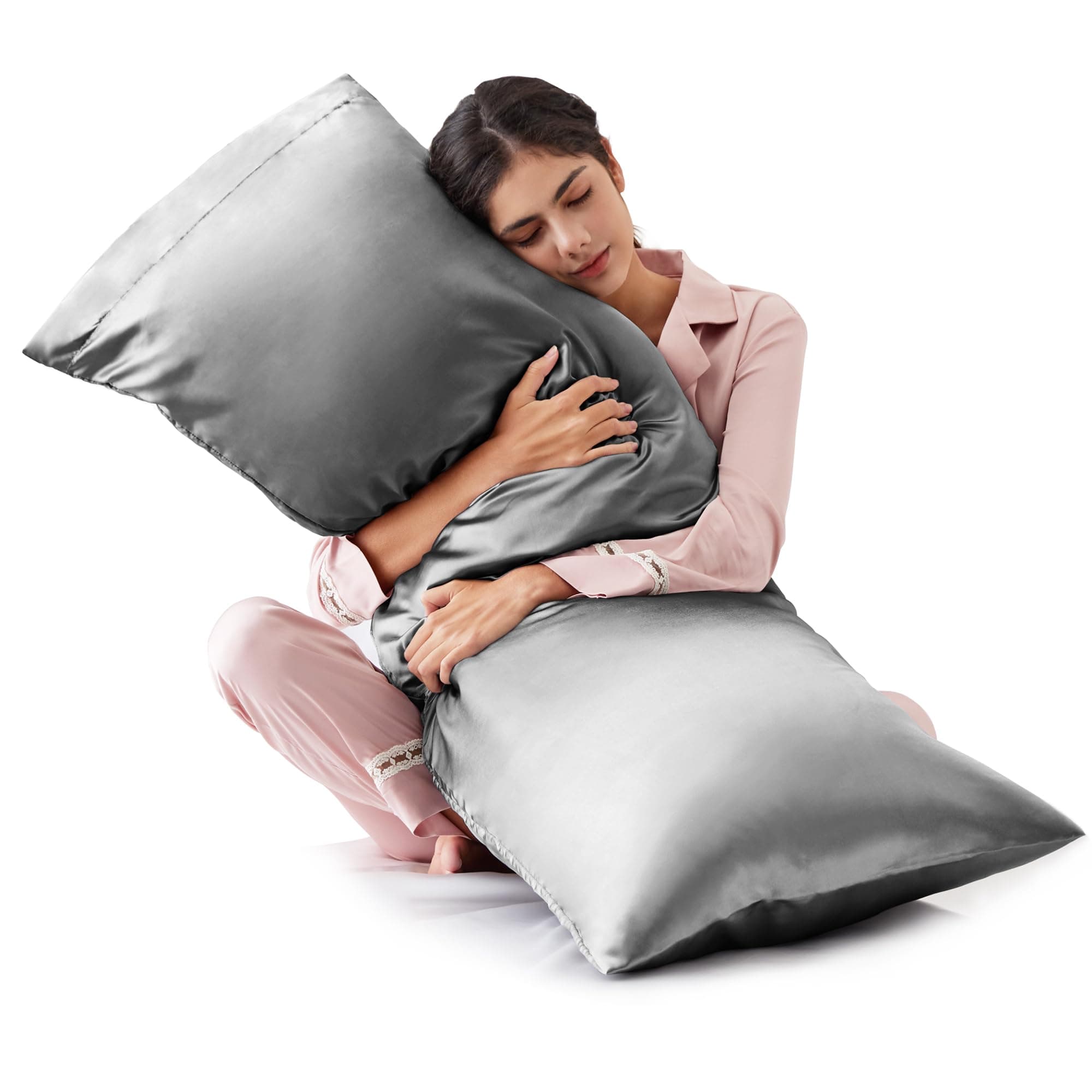 Love's cabin Body Pillow Cover, 20x54 inches Dark Grey Soft Satin Body Pillow case with Envelope Closure, Silky Slip Cooling Body Pillow Pil chez Amazon Canada