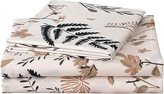 JSD Floral Printed Sheet Set Queen, Soft Microfiber Botanical Bed Sheets 15" Extra Deep Pocket 4 Pieces chez Amazon Canada