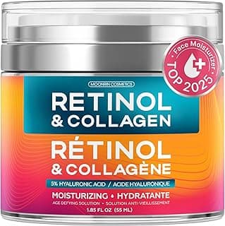 Retinol Cream for Face with Hyaluronic Acid, Collagen Day & Night Moisturizer for Women and Men, Age Solution Cream,... chez Amazon Canada