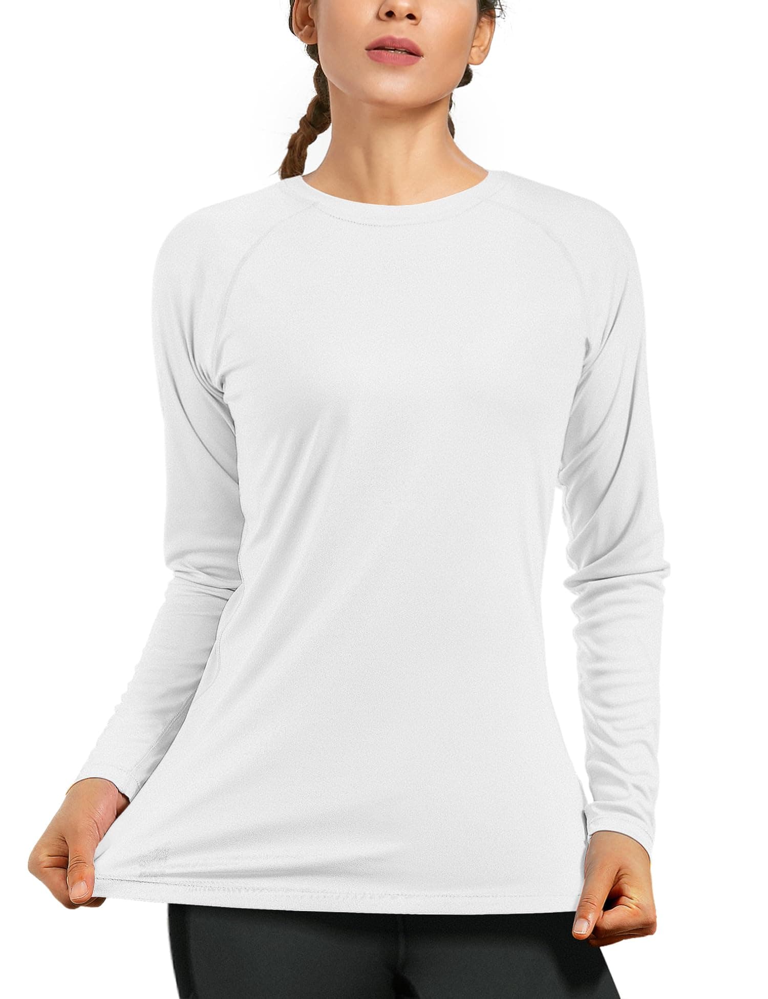 isnowood Women's Sun Protection Long Sleeve Shirts, UPF 50+ UV Rash Guard Swim Shirt, Workout Hiking Running Athletic Tops chez Amazon US