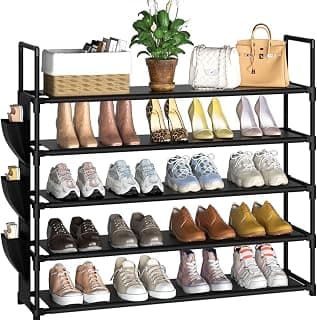 OYREL Shoe Rack 5 Tier 20-25 Storage Capacity Shoes Organizer | Closet, Entryway, Garage, Door Entrance, Space Saving... chez Amazon Canada