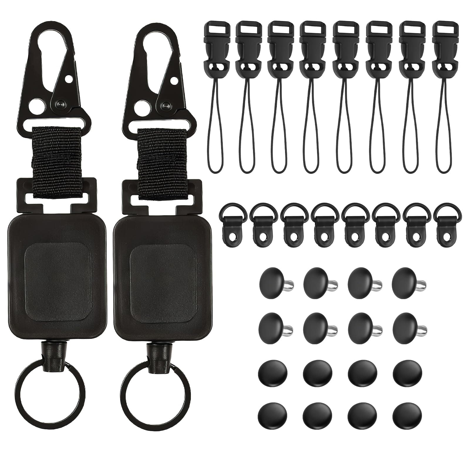 2 Pcs CB Mic Holder Retractable, Heavy Duty Retractable Mic Holder with 32" Stainless Steel Cord, Woven Lanyard and D-Ring Mount chez Amazon US