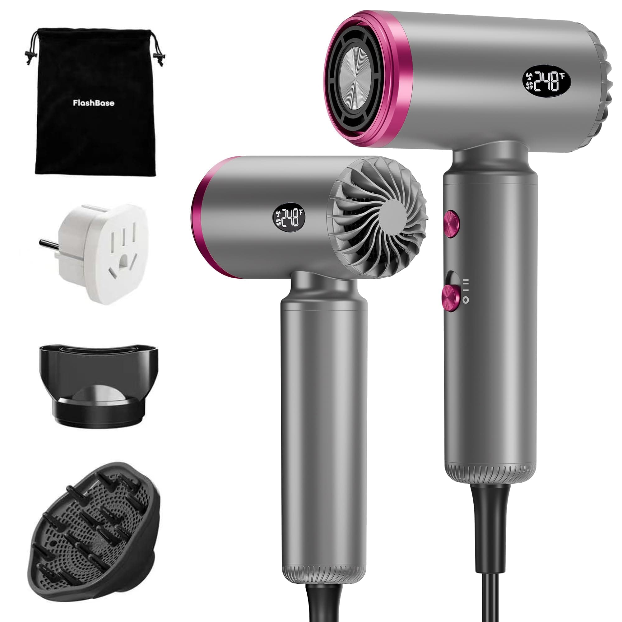 Hair Dryer, Travel Dual Voltage Ionic Blow Dryer for 120000 RPM Fast Drying, Compact Lightweight chez Amazon US