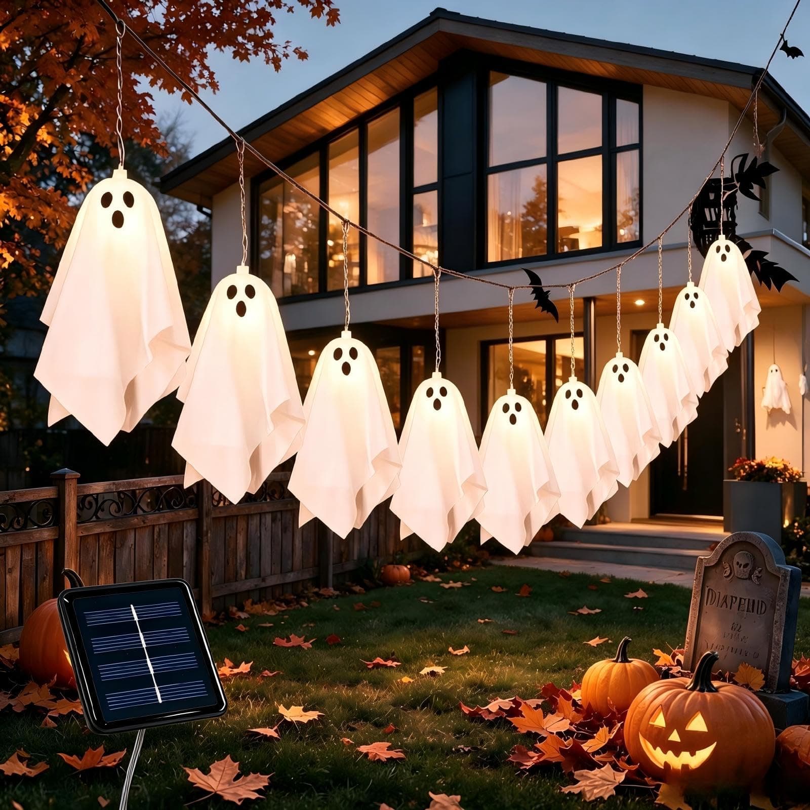 Halloween Decorations Outdoor, Solar Ghost chez Amazon US