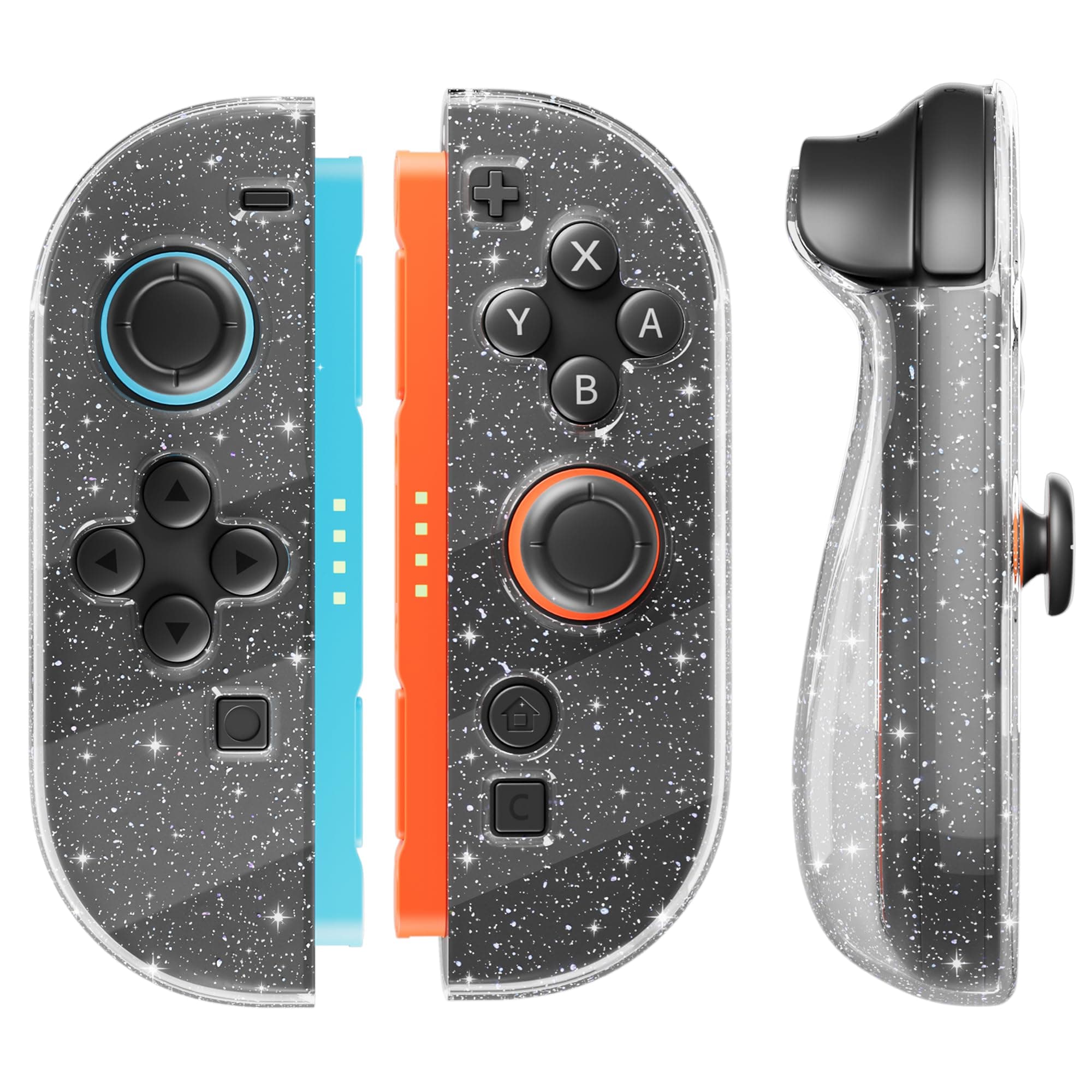 RHOTALL Clear Glitter Controller for Nintendo Switch 2 (Clear TPU) - Protective Case Cover with Transparent Sparkle Glitter Design chez Amazon US