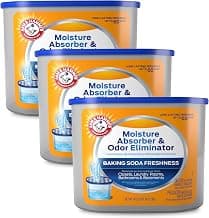 Arm & Hammer Absorbeur d'humidité et éliminateur d'odeurs sans parfum, 383.99 g, Bocal, 3 unités, Attire et piège l'excès d'humidité,... chez Amazon Canada