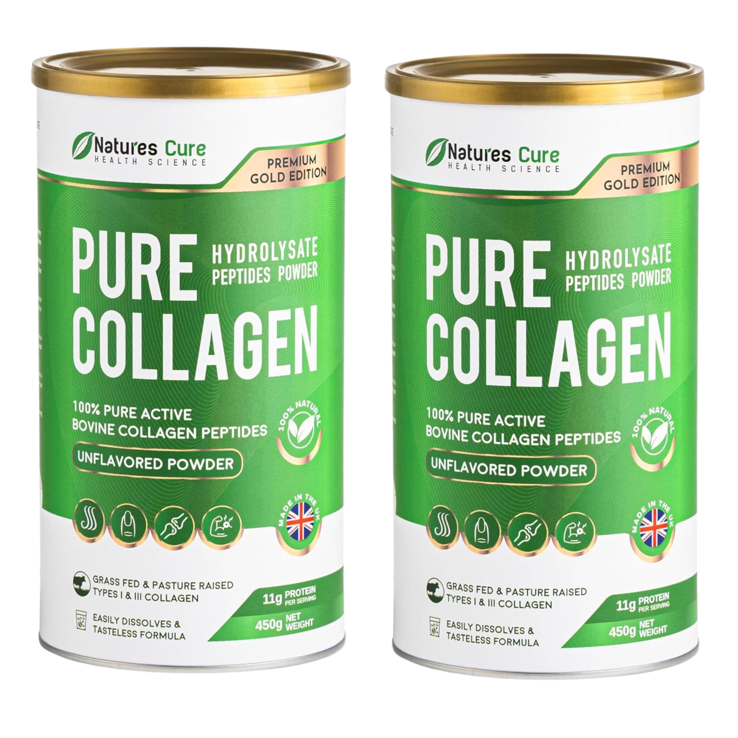 Bovine Hydrolysed Collagen Protein Peptides Powder Food Suplement Unflavoured Kosher and Halal Certefied from