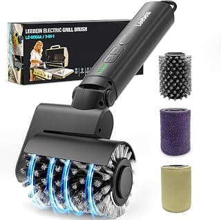 Leebein Brosse de barbecue électrique pour extérieur avec 3 têtes, 3 vitesses et angles réglables sans fil, 150 minutes d'autonomie,... chez Amazon Canada