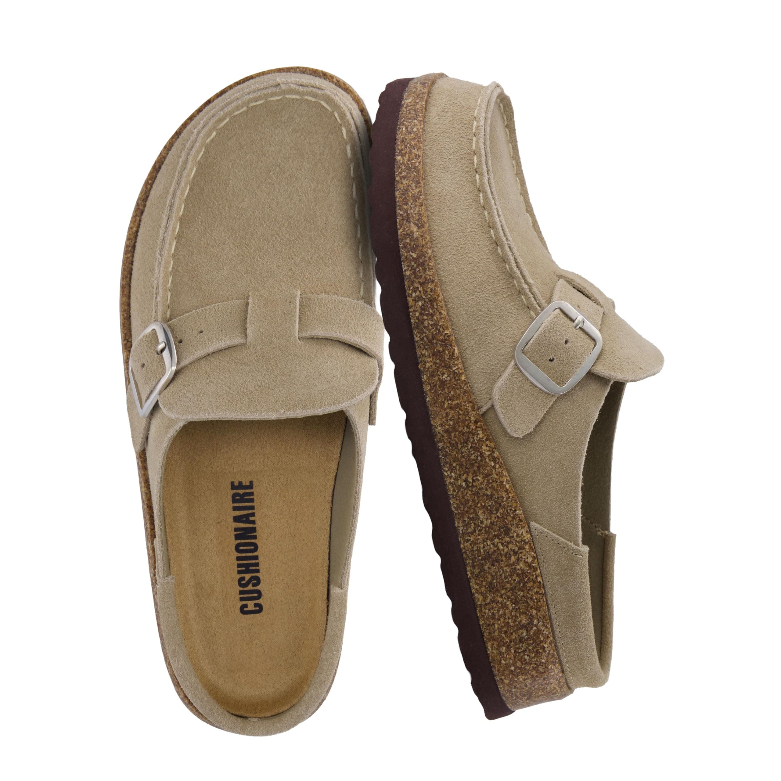 CUSHIONAIRE Hobby 100% Genuine Leather Slip On Clogs for Women chez Amazon US