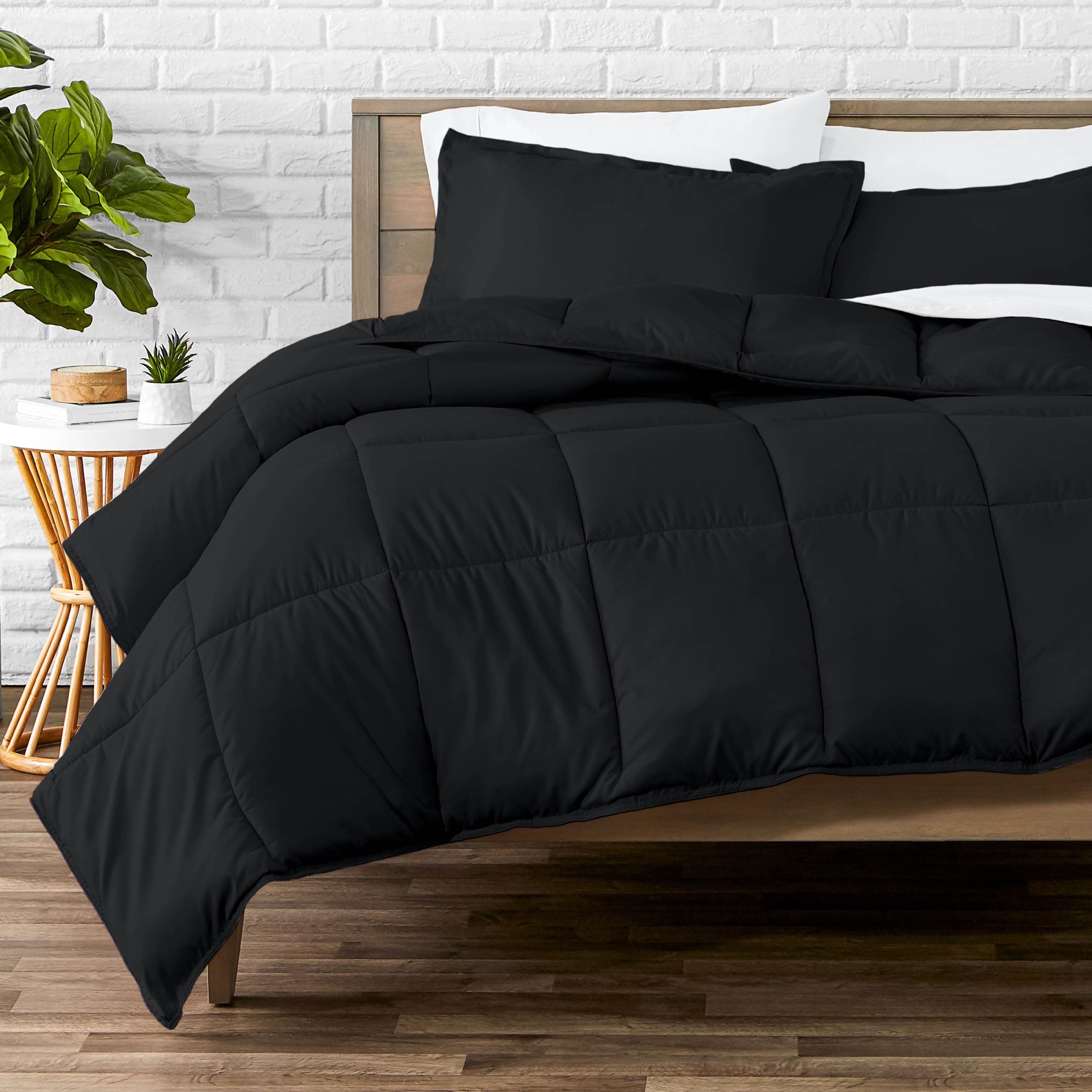 Bare Home Queen Comforter Set - 1800 Ultra Soft (Queen, Black) | All-Season, Breathable, Hypoallergenic, Premium 1800, Warm, Cozy chez Amazon US