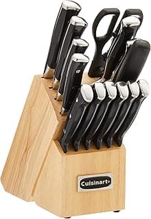 CUISINART Block Ensemble de couteaux de chef, 15pc Cutlery Ensemble de couteaux de chef with Steel Blades for Precise... chez Amazon Canada