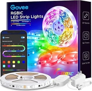 Govee 16.4ft RGBIC Ruban LED lumineux connecté, Smart App Control for Home Decor | Bluetooth Color Changing LED Lights,... chez Amazon Canada