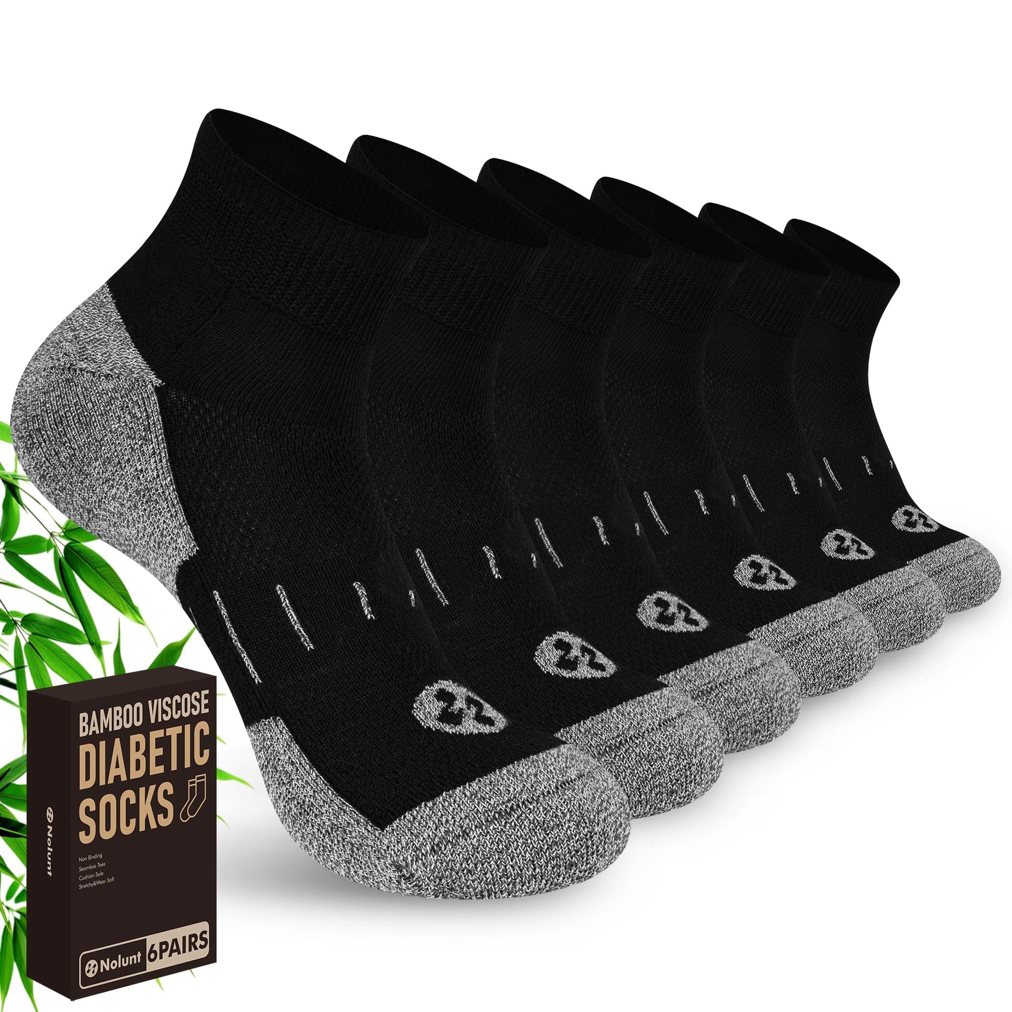 NOLUNT Diabetic Socks for Men,6 Pairs Ankle Mens Diabetic Socks,Diabetic Neuropathy Socks for Men Size 9-12/10-13/13-15. chez Amazon US