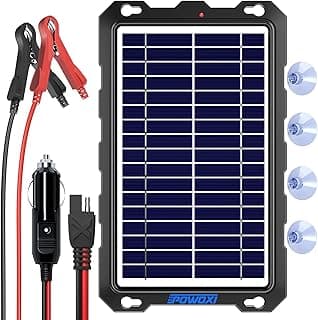 POWOXI Chargeur de batterie solaire 7,5 W 12 V Kit d'entretien pour voiture | Contrôleur de charge intelligent | Étanche | Protections... chez Amazon Canada
