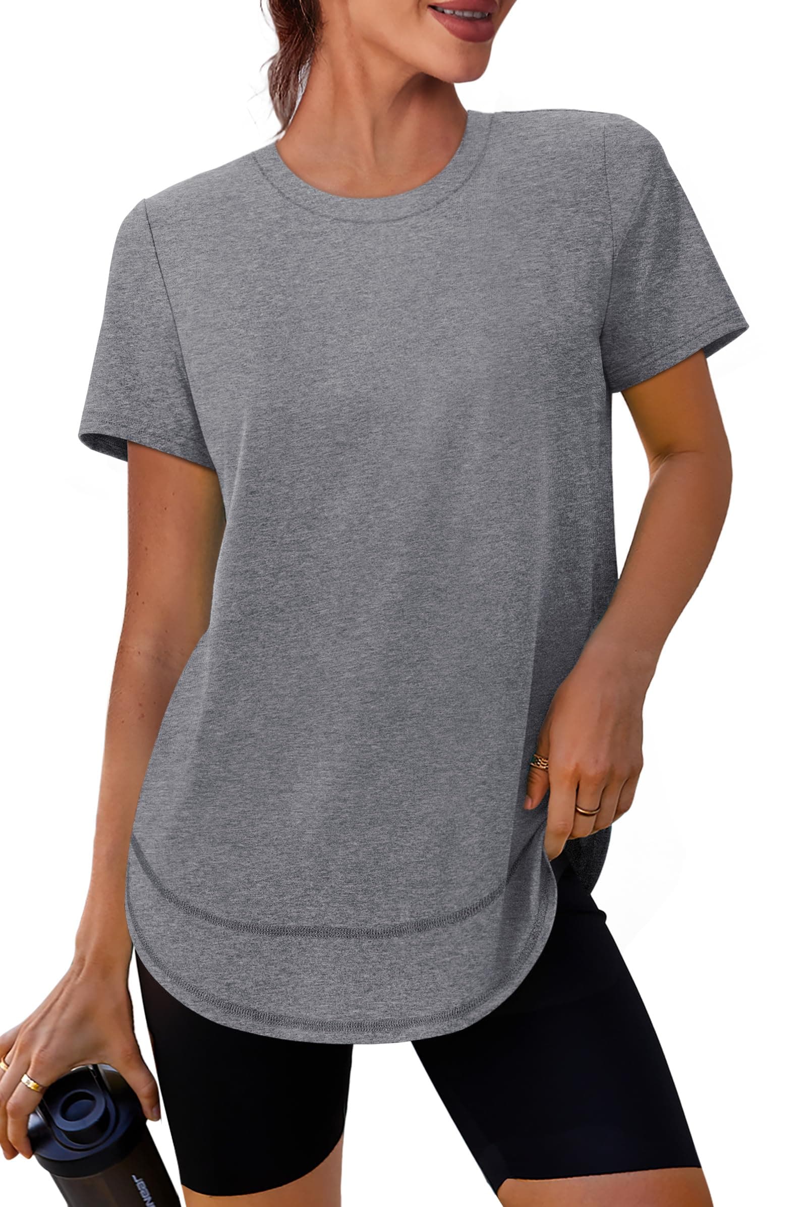 XIEERDUO Womens Workout Tops Short Sleeve Shirts Sun Protection UPF 50+ Quick Dry Outfits for Hiking Running S-3XL chez Amazon US