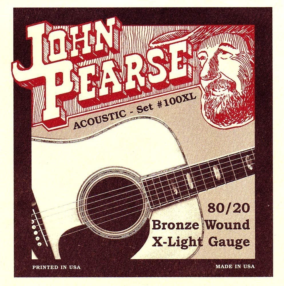 John Pearse 100XL 80/20 Bronze Acoustic Guitar Strings (Standard)