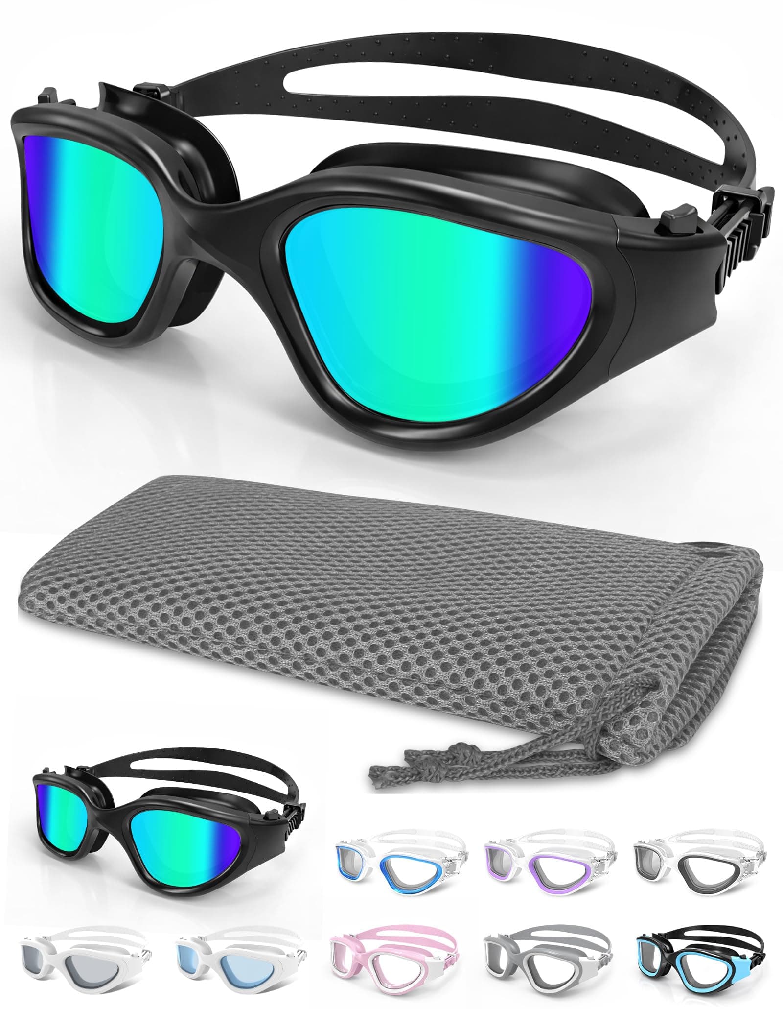 Winline Swimming Goggles Clear Vision Anti Fog Anti UV Anti Leak Waterproof Easy to Adjust Swim Goggles for Adult Men Women Teenager chez Amazon UK