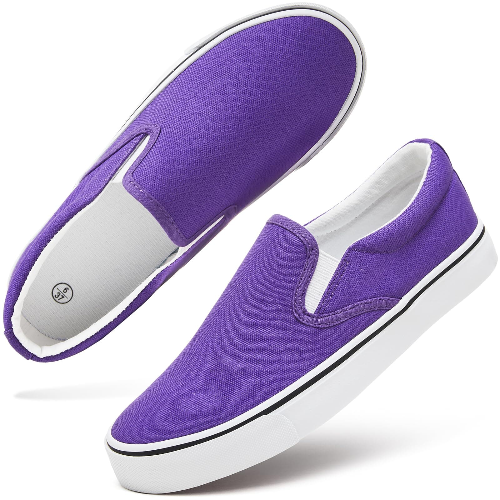 Women's Canvas Slip On Sneakers Non Slip Loafers | low top non slip on walking breathable casual comfortable fashion tennis chez Amazon US