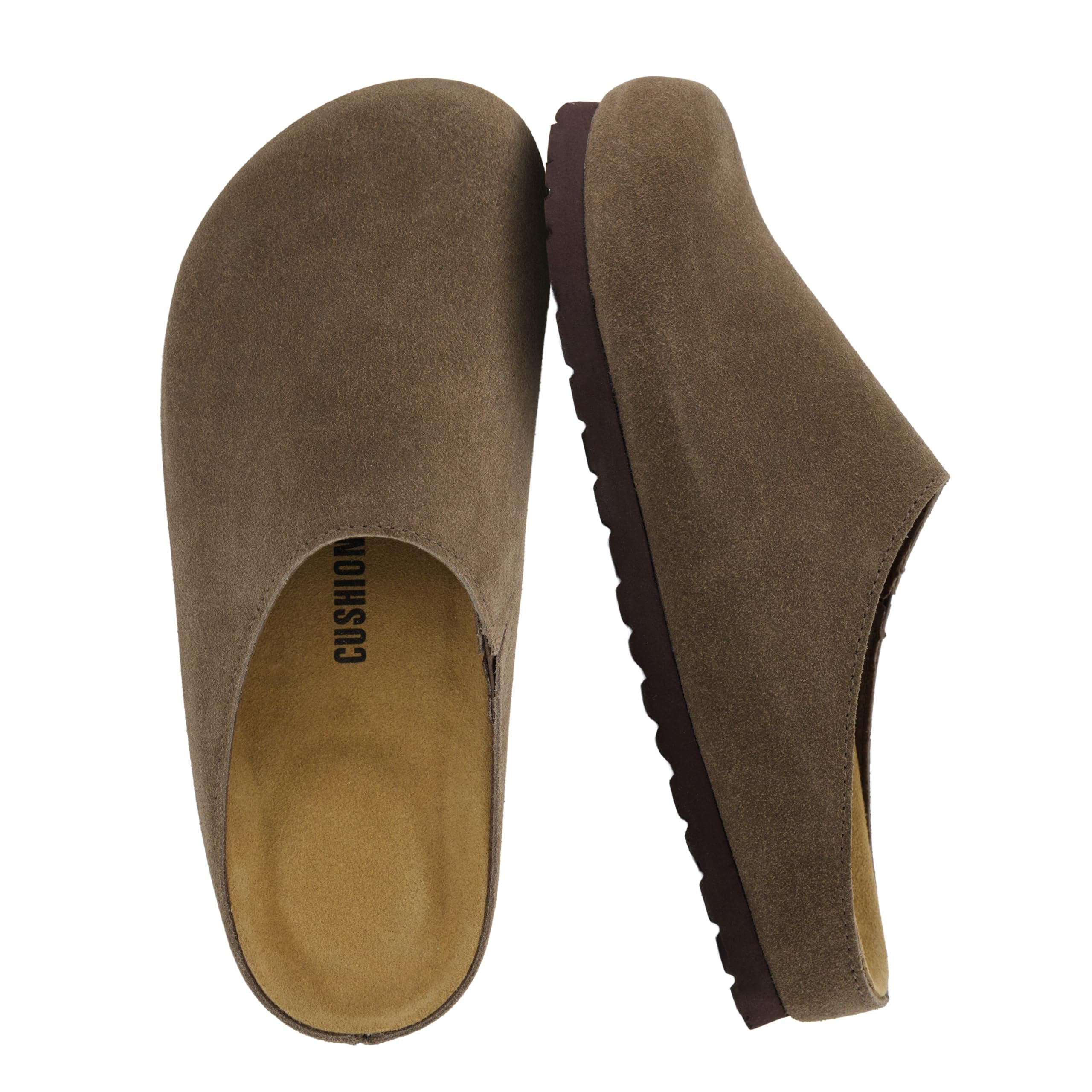 CUSHIONAIRE Lute Genuine Suede Leather Clogs for Women Indoor and Outdoor – Comfortable Slip On Womens Clogs with Cushioned Footbed chez Amazon US