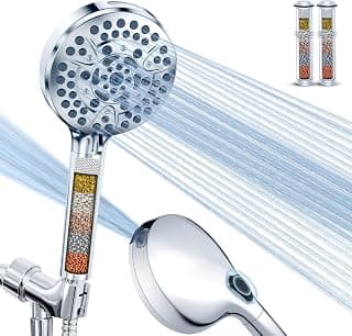 Filtered Pommeau de douche haute pression with Handheld High Pressure 10 Spray Modes Chrome | with Filters Mineral... chez Amazon Canada