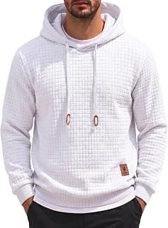 Champion COOFANDY Mens Hooded Sweatshirt Casual Long Sleeve Drawstring Waffle Knit Pullover Hoodies