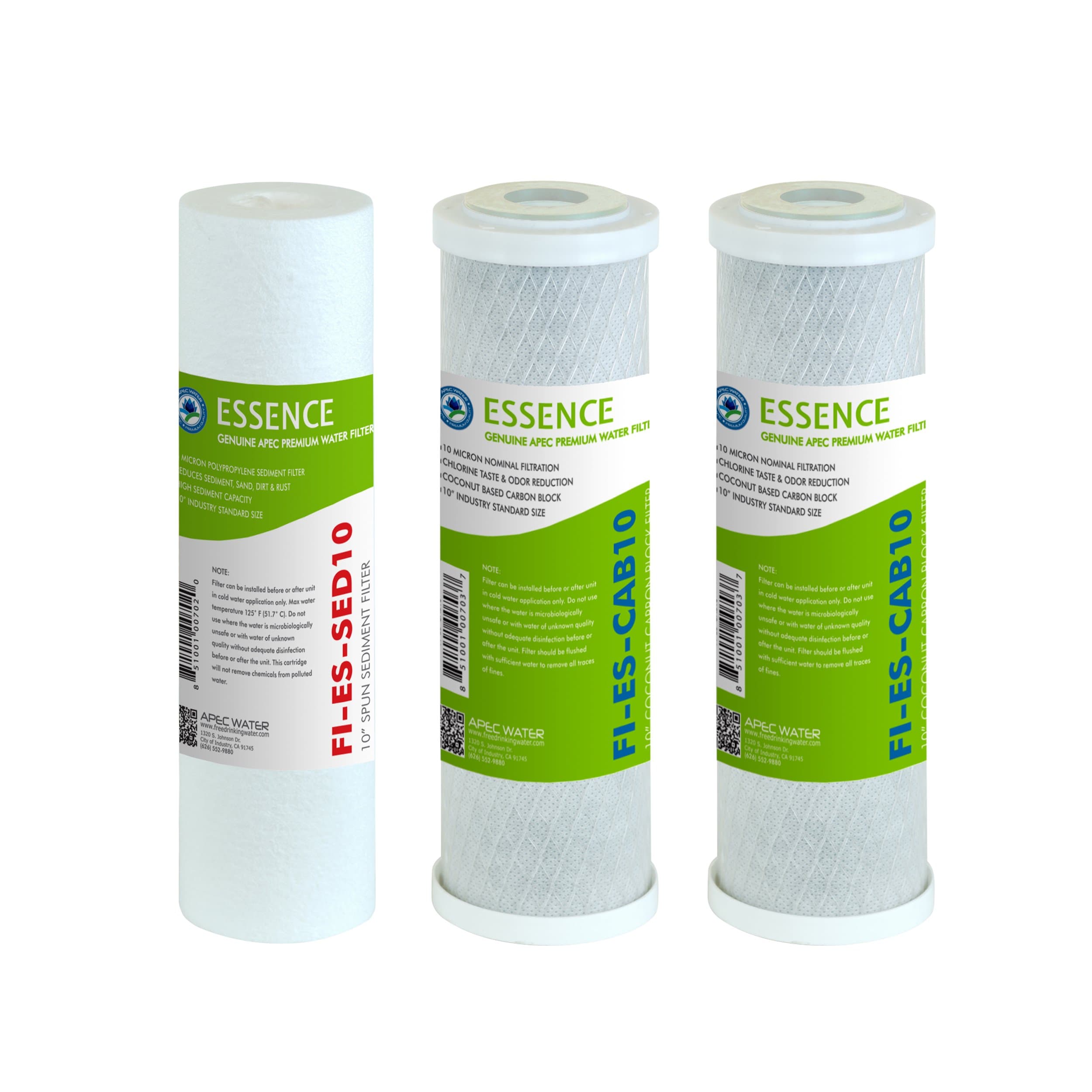 APEC Water FILTER-SET-ES Replacement Reverse Osmosis Pre-Filter Set | Stages 1-3, for chez Amazon US