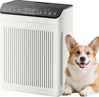 Purificateur d'air HEPAs for Smoke Large Room Bedroom Up to 2200 Ft², Ivory | HEPA Filter for Wildfire Smoke,Washable... chez Amazon Canada