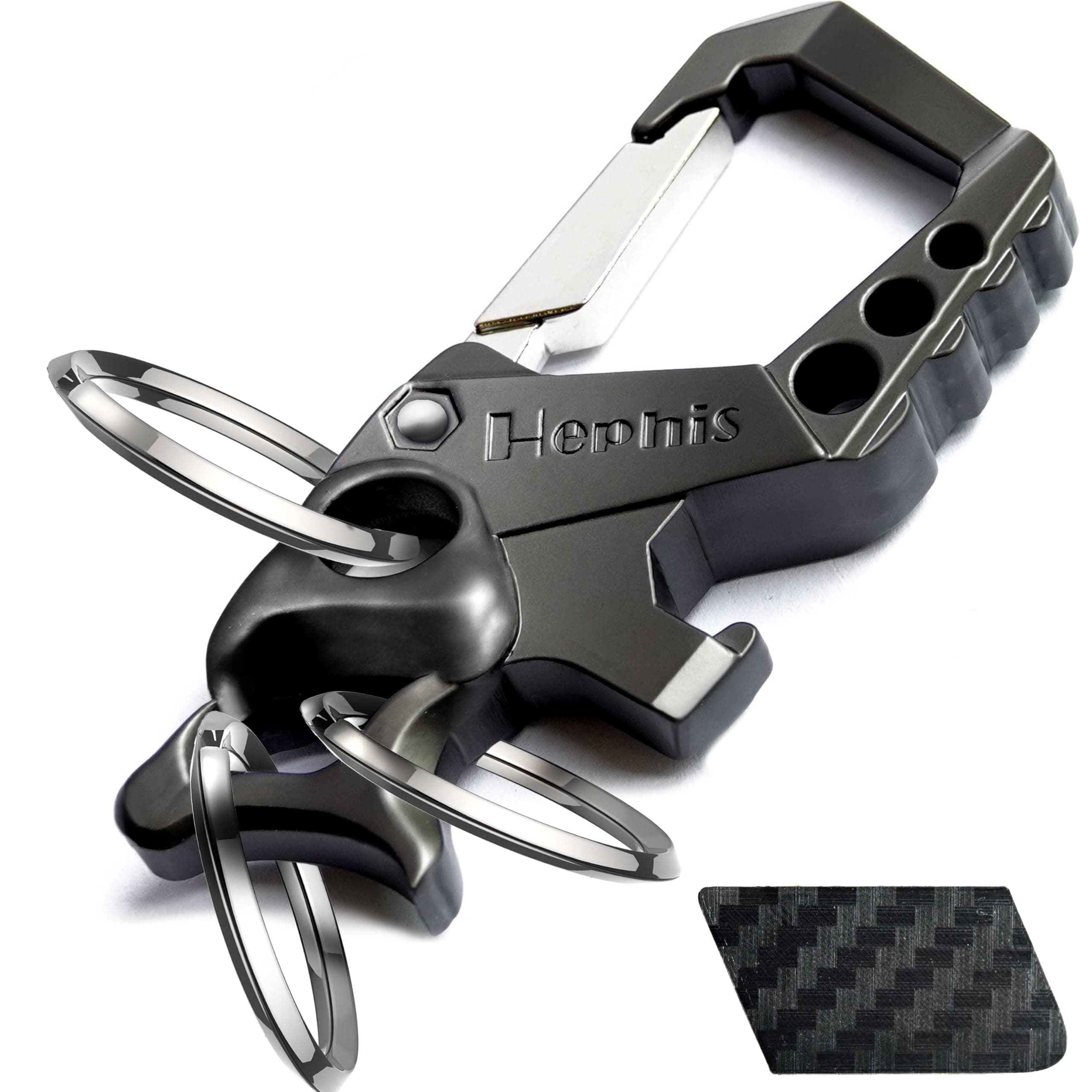 Hephis Skull Heavy Duty Key Chain,Car Emergency Escape Tool, Seat belt Cutter,Bottle Opener,Carabiner Car Key Chains chez Amazon US