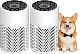CHIVALZ 2 Pack Purificateur d'air HEPA for Bedroom, Smoke Dust Pet Dander, 24dB, Blanc | Small HEPA Purificateur d'air... chez Amazon Canada