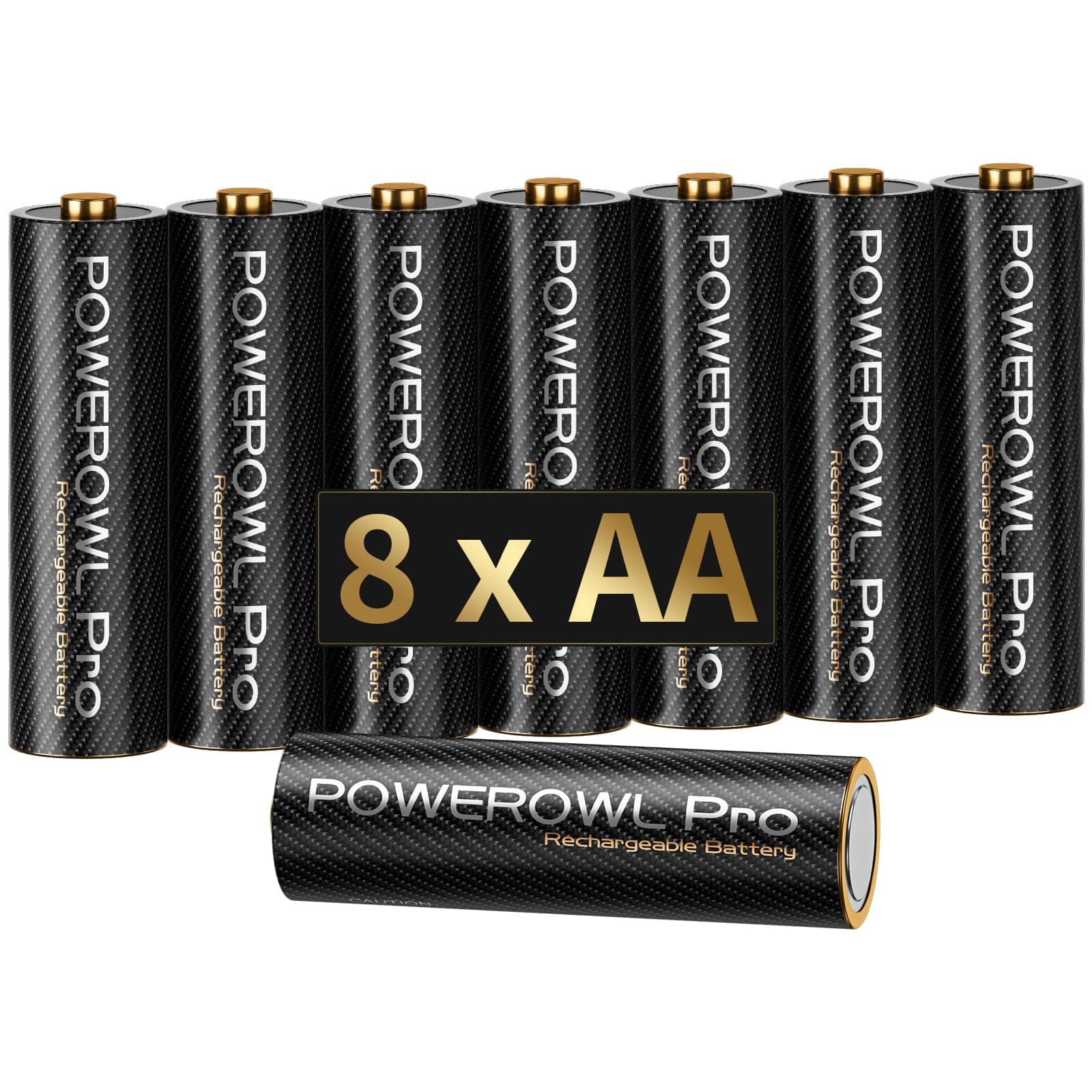 POWEROWL AA Rechargeable Batteries, 2800 mAh High Capacity, 8 Count | 1300 Cycles, 1.2V Low Self-Discharge NiMH AA Battery chez Amazon UK