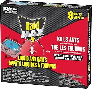 Raid Max Double Control Liquid Ant Killer Baits and Traps, Kills Ants Where They Breed, For Indoor Use, Child Resistant, 8 Bait... chez Amazon Canada