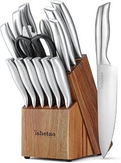Knife Sets for Kitchen with Block, 15 Piece Kitchen Knife Set, Ultra Sharp Chef Knife Set for Kitchen, Dishwasher Safe,... chez Amazon Canada