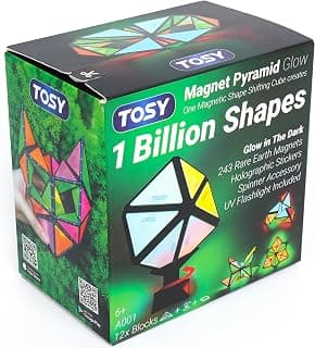 TOSY Magnet Pyramid Glow – 1 cube se transforme en 1 milliard de formes, 12 pièces, 243 aimants de terres rares, lumineux, cadeaux de... chez Amazon Canada