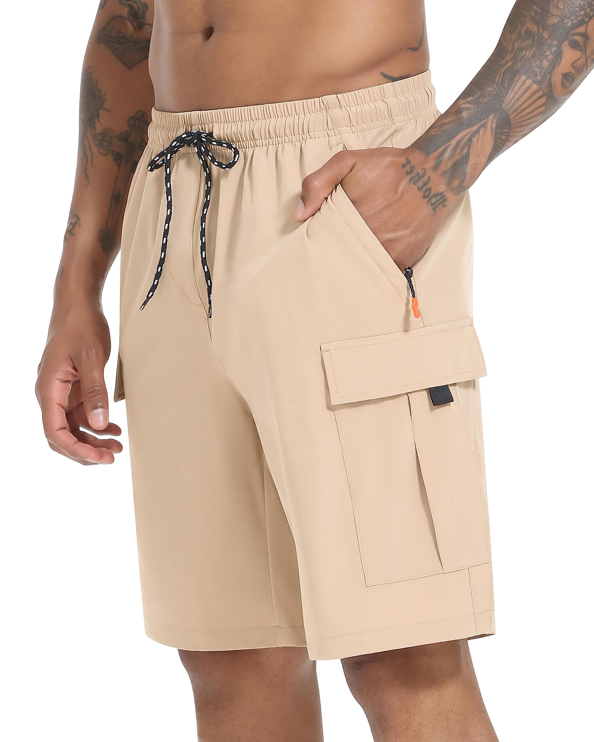 Men's Cargo Shorts Quick Dry Lightweight Stretch Hiking Shorts for Men with 5 Pockets No Lining chez Amazon US