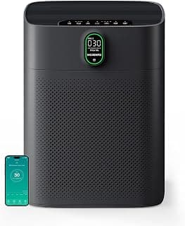 MORENTO Smart Purificateur d'air HEPAs for Smoke Large Room Up to 1076 ft², Noir | Wi-Fi & Alexa Compatible, HEPA... chez Amazon Canada
