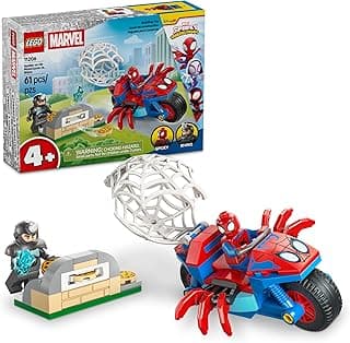 LEGO Marvel Spidey and His Amazing Friends Spidey on his Motorcycle vs Rhino Building Toy for Kids – Jeu de simulation de super héros... chez Amazon Canada