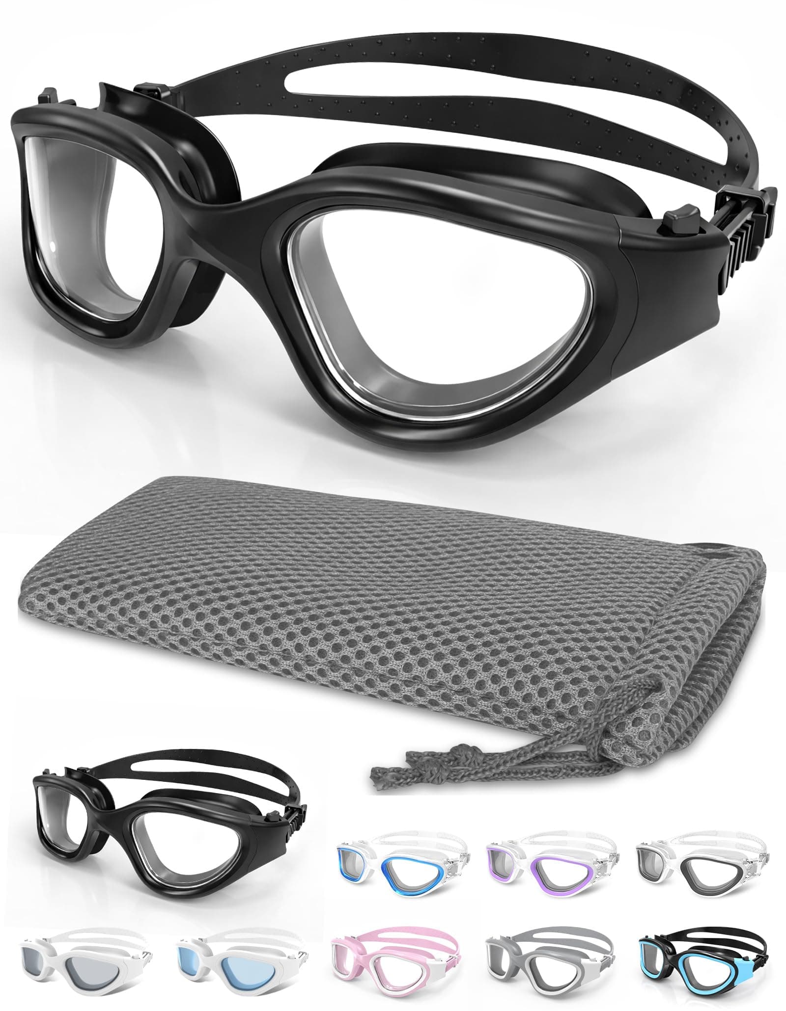 Winline Swimming Goggles Clear Vision Anti Fog Anti UV Anti Leak Waterproof Easy to Adjust Swim Goggles for Adult Men Women Teenager chez Amazon UK