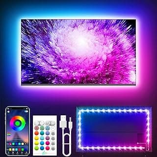 Tyute TV LED Backlight Strip, 13.1ft LED Lights for 40-65 inch TV Lighting | RGB Color Changing, Scene Modes, with... chez Amazon Canada