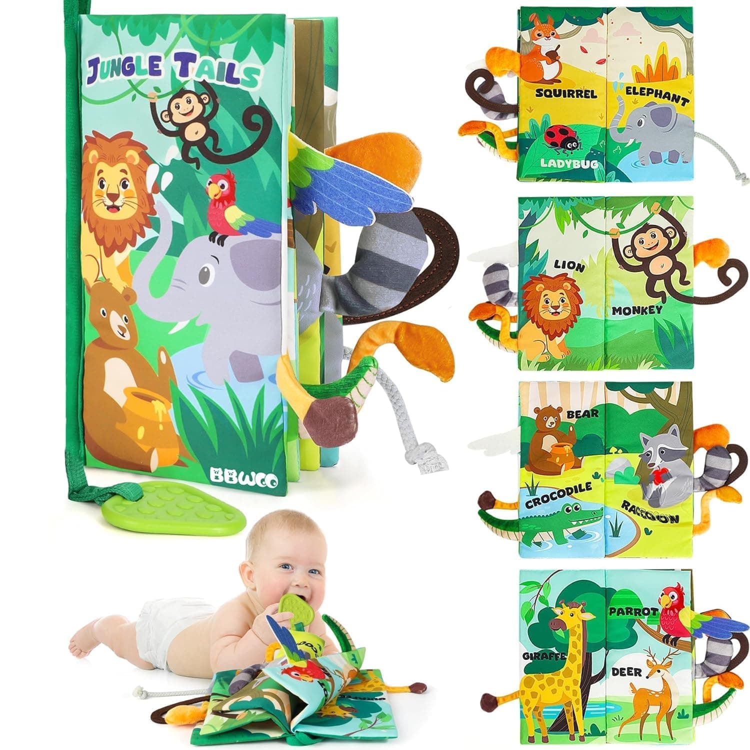BBWOO Baby Toys 0-6 Months, Sensory Toys for Babies Baby Book, Baby books for 0-6 Months, Baby Gifts