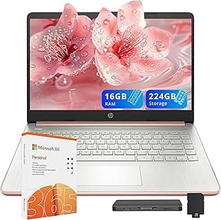 HP Stream Ordinateur portable HD BrightView de 14 po, Intel Celeron N4120, 16 Go de RAM, 224 Go de stockage (64 Go eMMC + station... chez Amazon Canada
