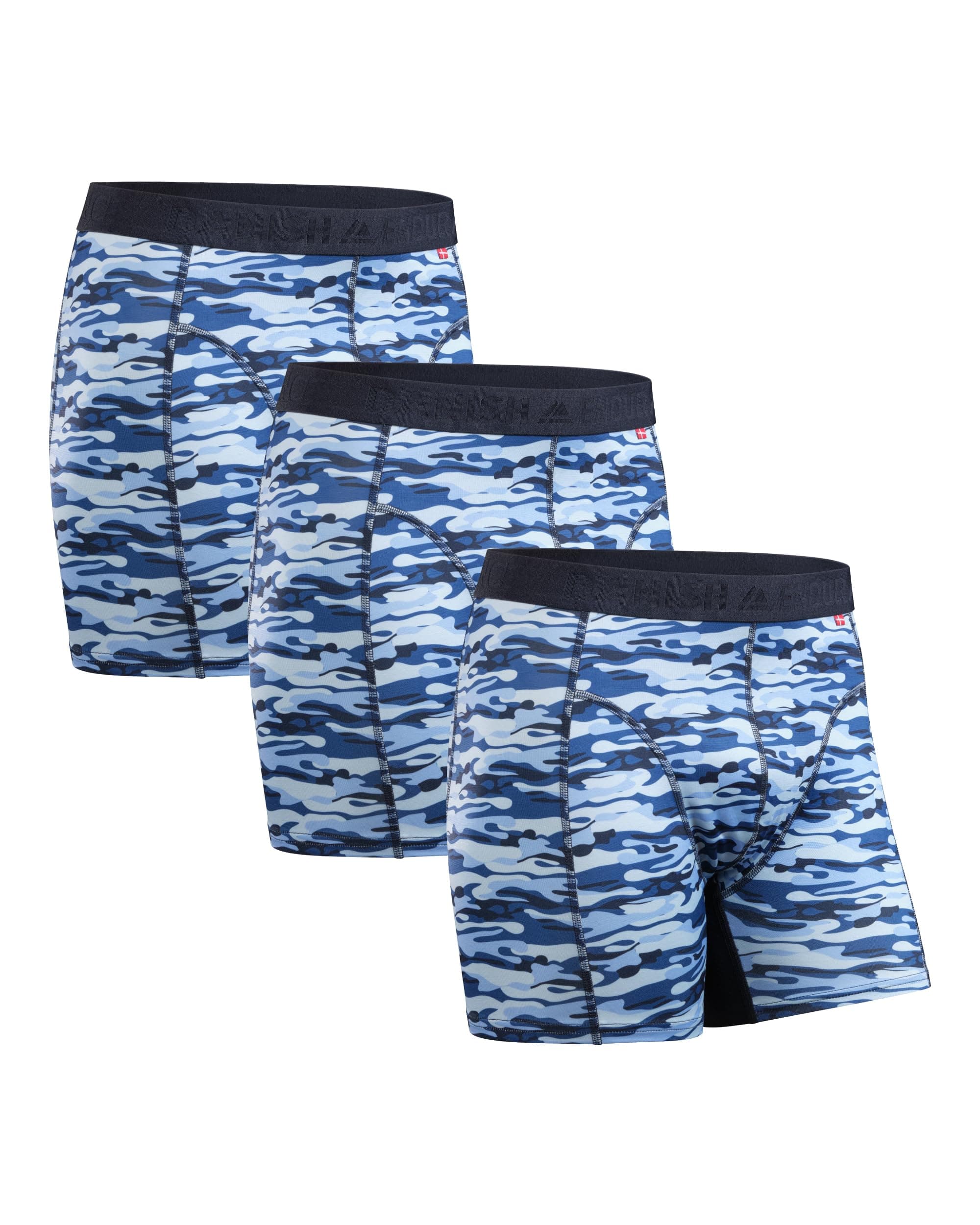 DANISH ENDURANCE Running Boxers Men, Anti Chafing Underwear, Long Leg or Regular, Breathable Sports Boxers, Moisture Wicking, 3 Pack